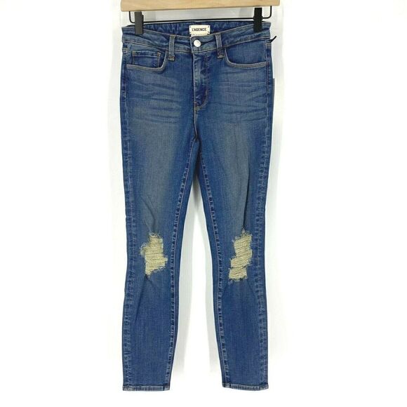 L'Agence Jeans Destroy High Rise Skinny - Picture 1 of 6